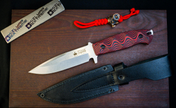 Тактический нож Severus VG-10 (Cryo) StoneWash Черно-Красный