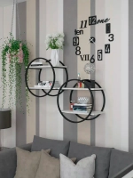 Набор полок круглых настенных черно-белых  - ЧБ