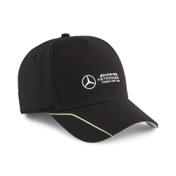 Бейсболка PUMA MAPF1 BB Cap 02569301, 100% полиэстер, черно-салатовый