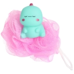 Мочалка-шар для тела полипропиленовая детская «Baby Boom - Дино Флаппи», цвет розовый, 20гр, d-11см