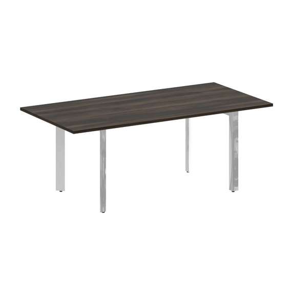 Onix Direct Lux Стол переговорный П-обр. м/к M-O.MP-PRG-19 Дуб Мали/Нержавеющая Сталь/Хром 1980*980*
