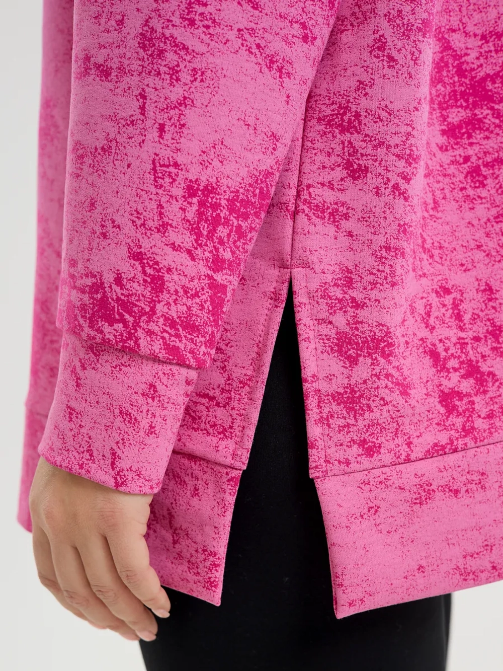 Кофта больших размеров оверсайз удлиненная без начеса теплая