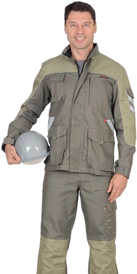 Куртка "Сириус-Вест-Ворк" (т.оливковый/с.оливковый) удл.