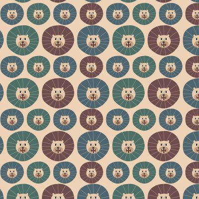 Львы с разноцветными гривами