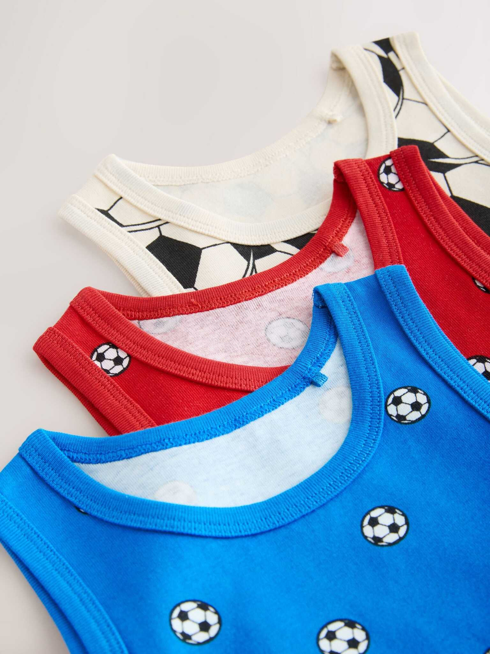 Майка для мальчика Next AA1-097, 3 шт., Красный, Синий, Молочный