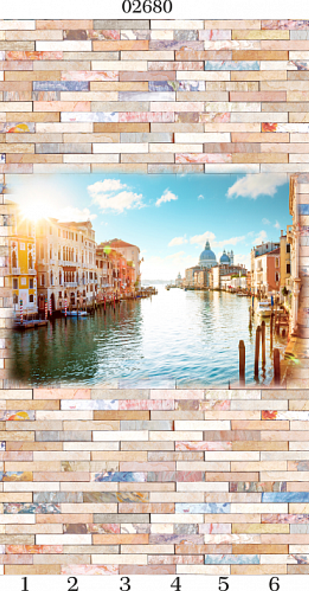 Панель ПВХ фотопечать 3D Panda Каскад 2700х250 мм