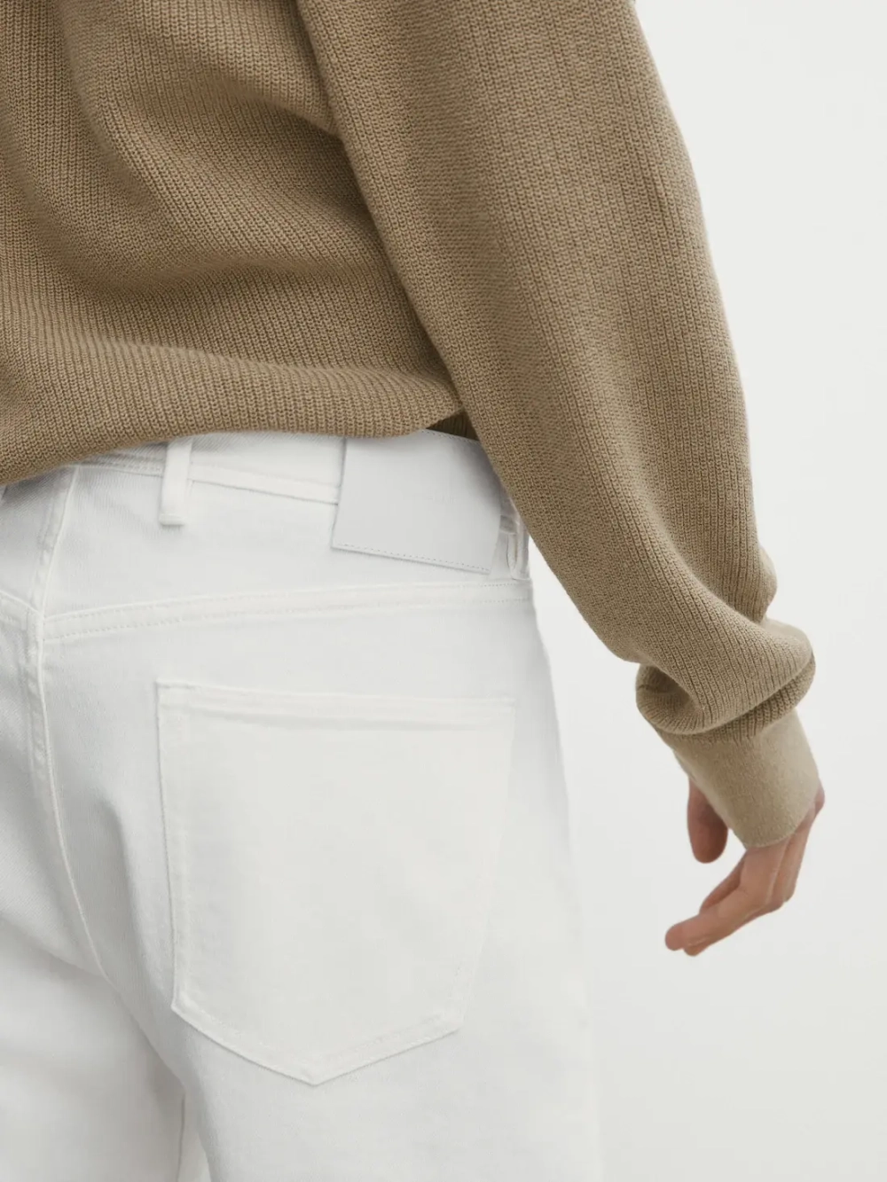 Massimo Dutti Зауженные джинсы, цвет слоновой кости