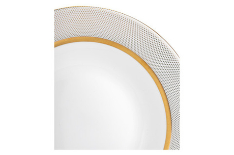 Тарелка суповая 23см Narumi Золотой алмаз