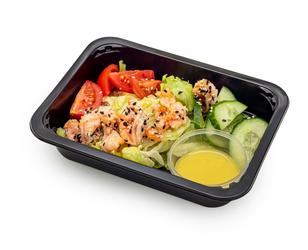 Салат с креветками и томатами 180 гр