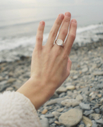 кольцо большая печатка ракушка