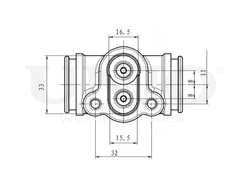 Цилиндр тормозной колесный правый UNIO BRC-20564