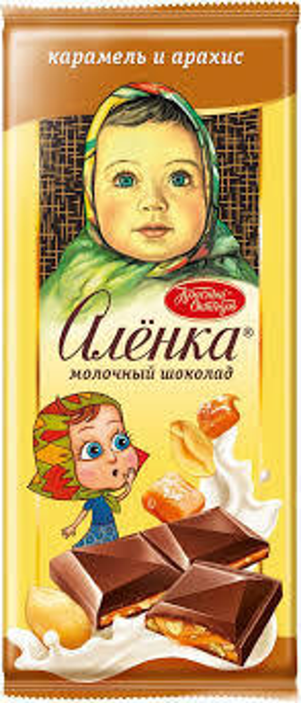 Шоколад Аленка 87г молочный соленая карамель и арахис