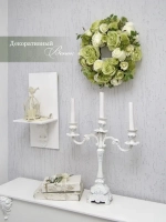 Венок цветочный для украшения интерьера 32 см