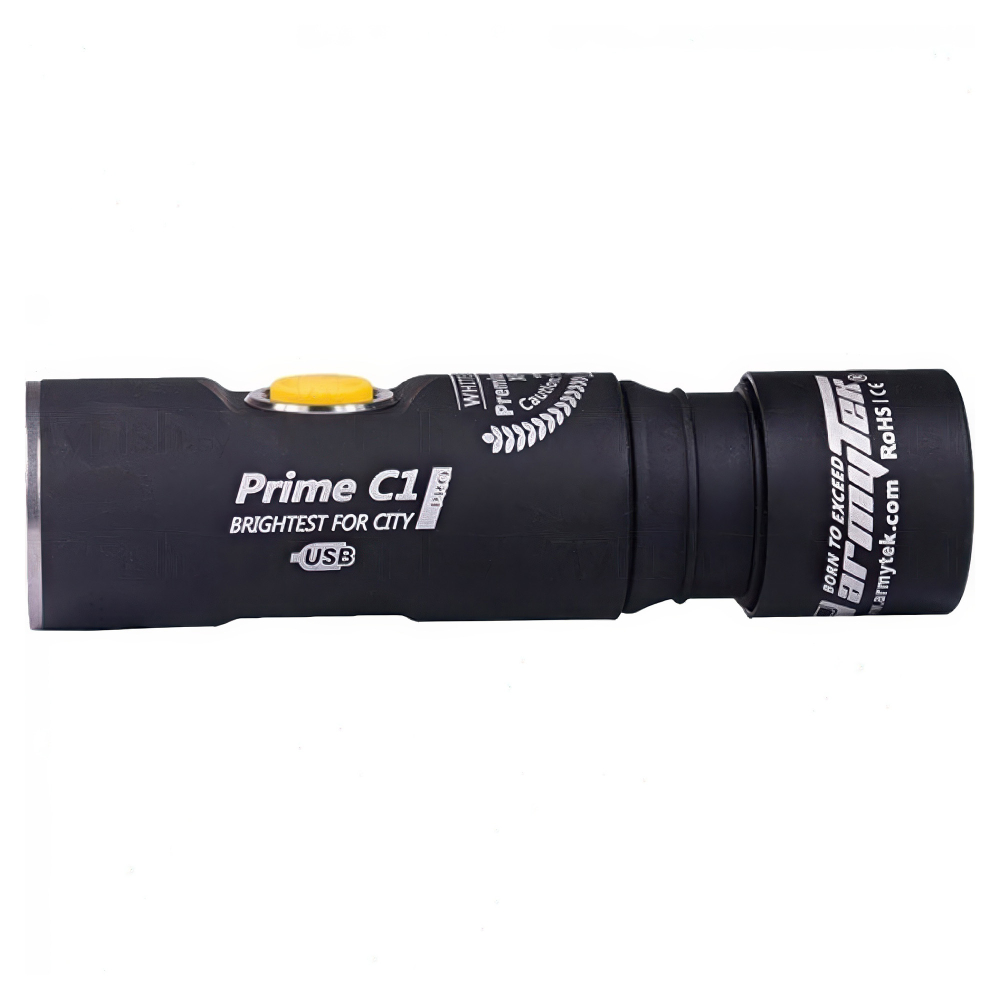 Карманный фонарь Armytek Prime C1 Pro Magnet USB+18350 XP-L — эффективная TIR-оптика без эффекта туннельного зрения.