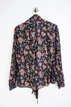 Блузка Tu с цветочным принтом, маркировка 8, визуально на 42 размер