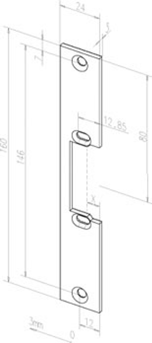 Плоская запорная планка effeff 178