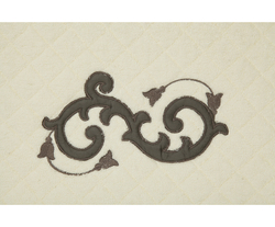 Коврик для ванной Ricciolo бежевый с коричневой аппликацией от Old Florence - Италия