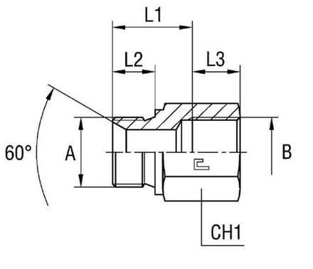 Соединение PF 22х1.5 - 22х1.5