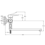 Смеситель для ванны, G.lauf, с картриджем, хром, NUD6-A045