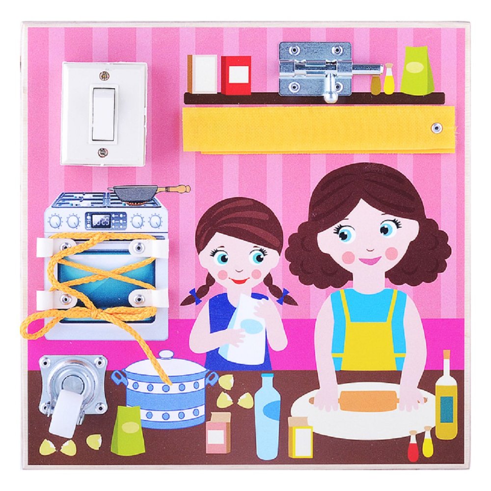 Бизиборд 25х25см Маленькая помощница