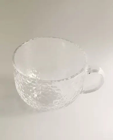 ZARA HOME КРУЖКА С РЕЛЬЕФНЫМ ДИЗАЙНОМ, ПРОЗРАЧНЫЙ