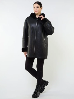 Дубленка зимняя натуральная с капюшоном
