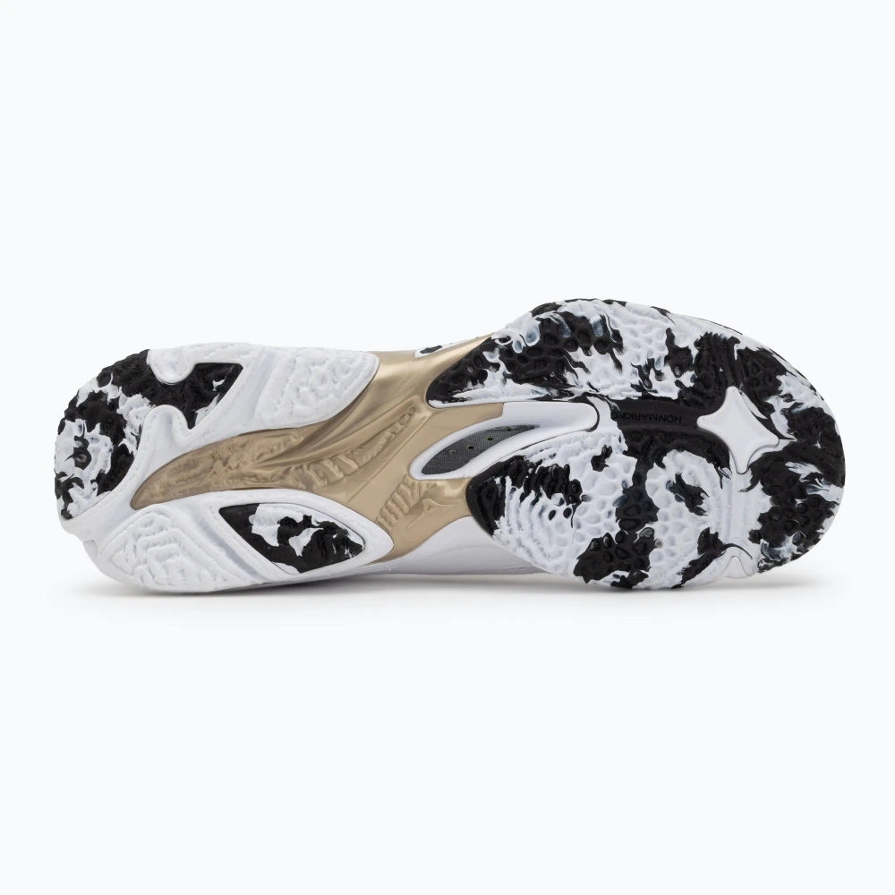 Кроссовки волейбольные Mizuno Wave Lightning Z8 white/black/ge gold