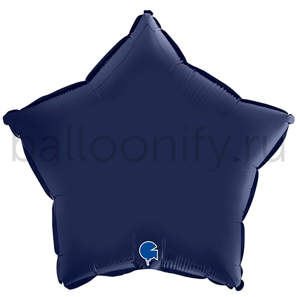 Фольгированная фигура, звезда, 18"/46СМ Сатин Blue Navy