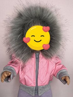 Куртка зимняя розового цвета для кукол 43 см (1001)