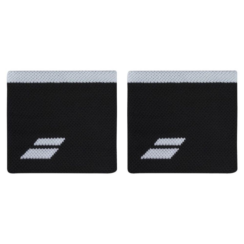 Напульсник теннисный Babolat Logo Wristband 2P - black/white