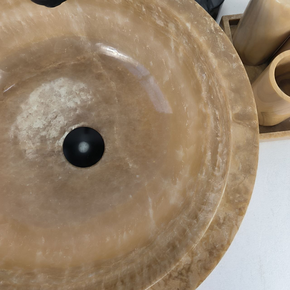 Раковина из оникса Bowl Yellow BO-64723 45*45*17 0200