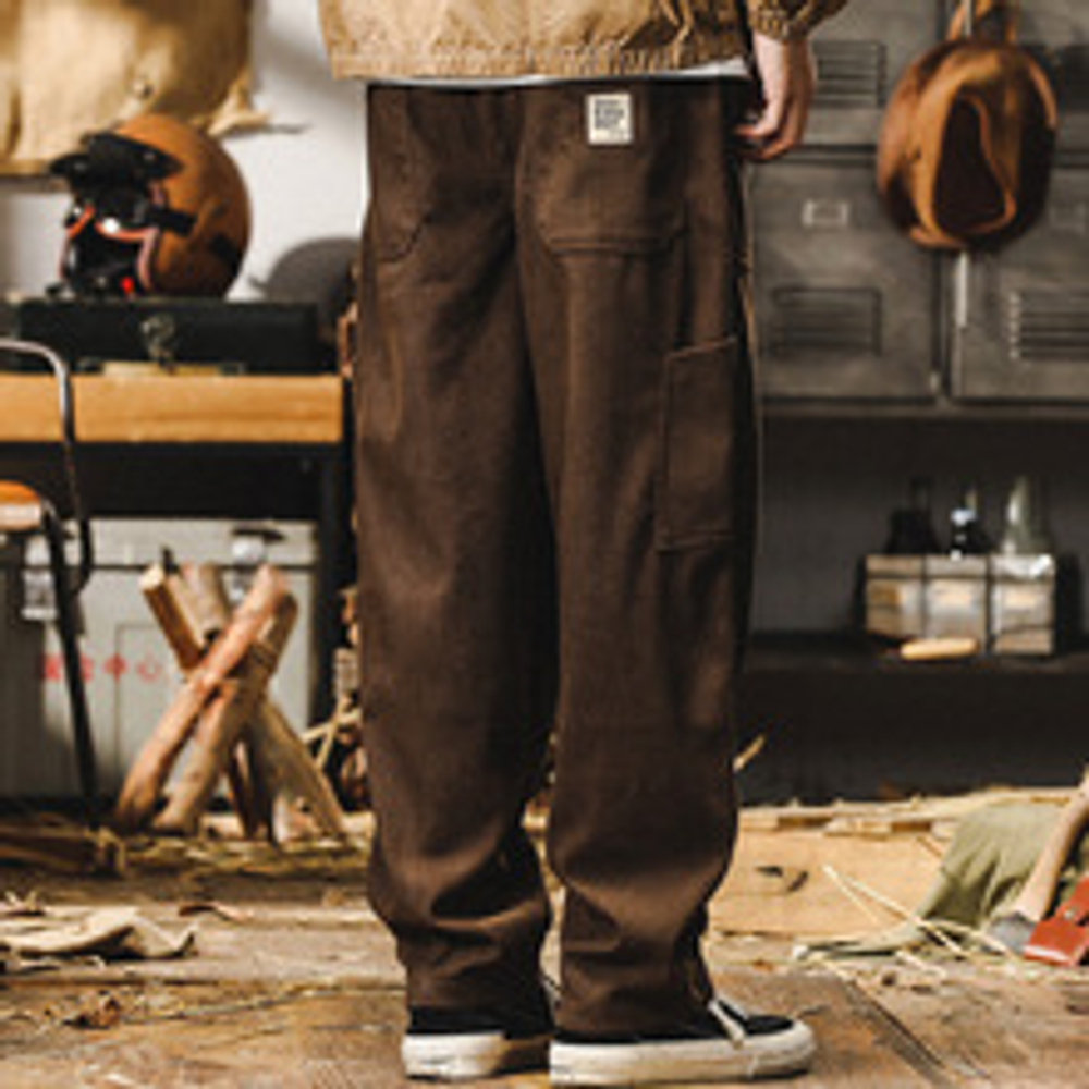 Американские вельветовые брюки для мужчин свободные мужские, брюки мужские весенние и осенние прямые брюки