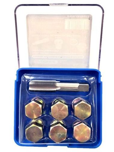 Набор для восстановления резьбы сливного отверстия поддона: M15х1,5мм (13пр.) в футляре. Forsage F-917G15