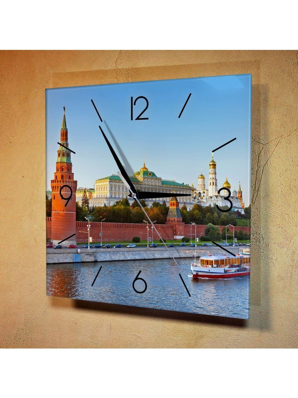 Часы на стену с рисками Москва 18 01 Декор для дома, подарок