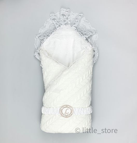 Конверт-одеяло "Косички" кремовый