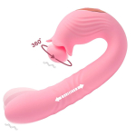 Розовый вибратор для стимуляции точки G Selove Campanula Thrusting & Stroking G-Spot Vibrator Pink