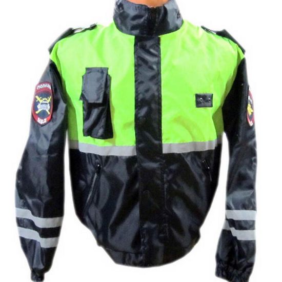 [М] Куртка-ветровка д\с "Полиция ДПС (ГИБДД)", лимонного цв. со светоотражающей полосой