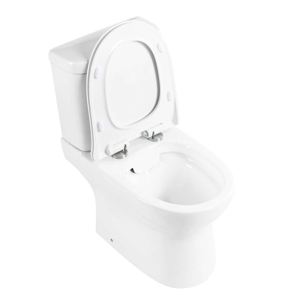 Унитаз-компакт безободковый с сиденьем BelBagno STEAM BB130CPR + BB130T