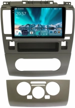 Магнитола для Nissan Tiida C11 2004-2013 (кондиционер/климат с прямоугольным экранчиком, рамка серая) - Teyes CC4 монитор 9.2" 2K QLED на Android 14, Snapdragon 680, DSP, CarPlay, 4G SIM-слот