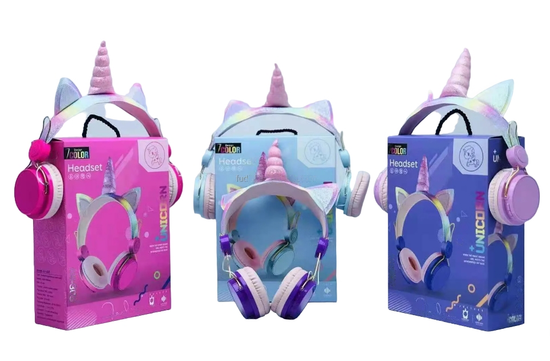 Беспроводные детские наушники UNICORN, в ассортименте