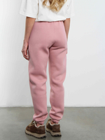 Брюки джоггеры женские розовая пудра с начесом