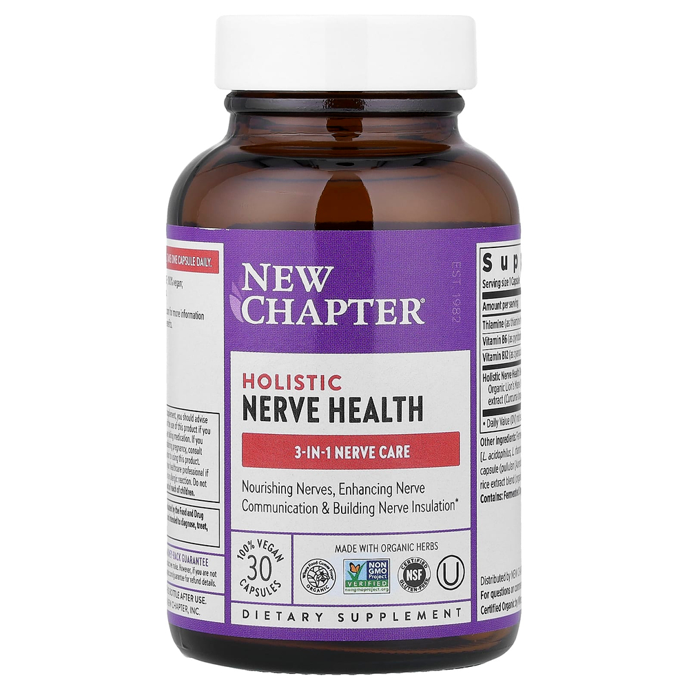 New Chapter, Holistic Nerve Health, 30 капсул