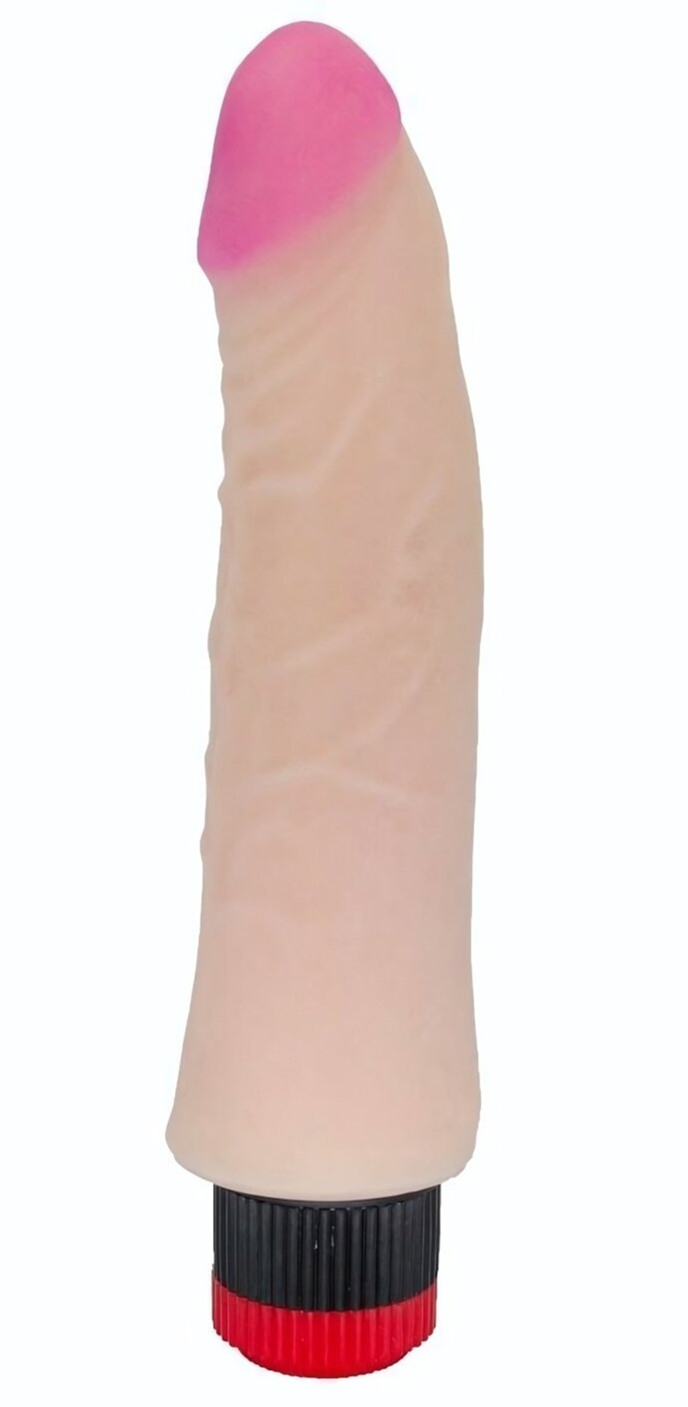 Реалистичный виброфаллос с маленькой головкой - 20,7 см. (Цвет: телесный)
