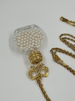 Кулон в виде флакона с «жемчугом»