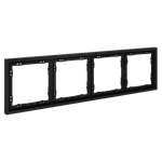 Рамка пластиковая VOLTUM S70 на 4 поста, (черный матовый)