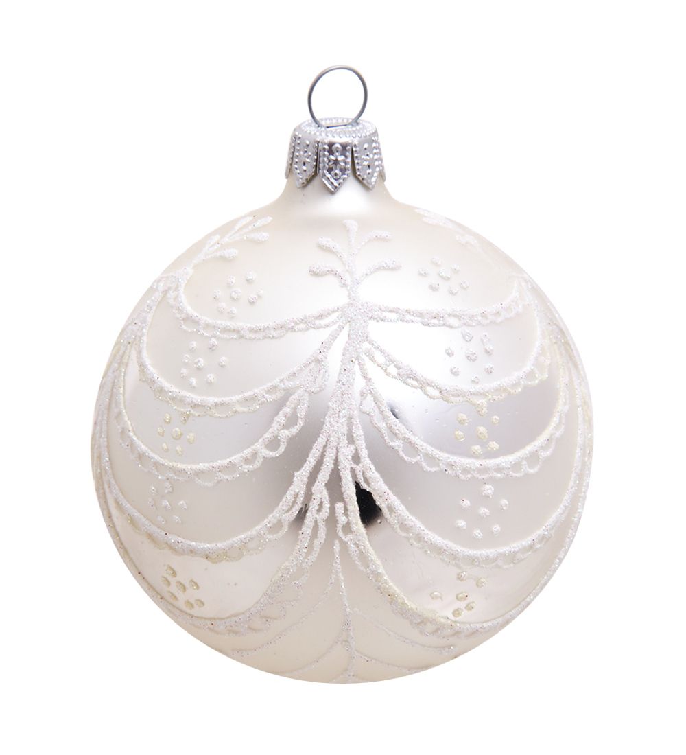 Элита НФШ-1075 Набор ел.украшений Шар «Кружевной» 85 мм