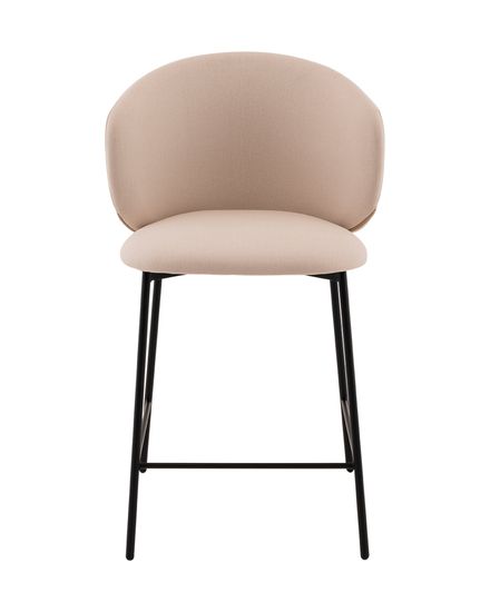 Стул полубарный Блейз велюр молочный