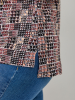 Блузка БЛ-131/пьедепуль-черныйтерракот