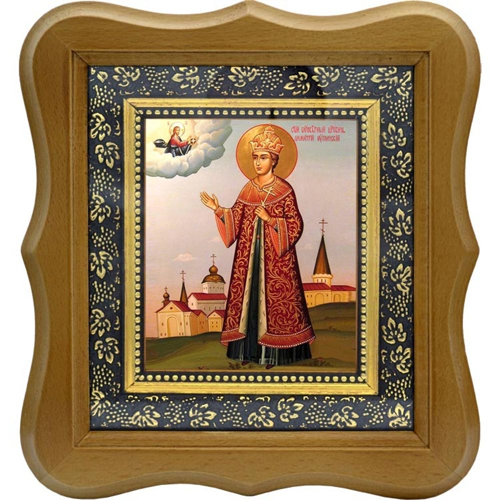 Димитрий Угличский и Московский Святой Благоверный Царевич. Икона на холсте.