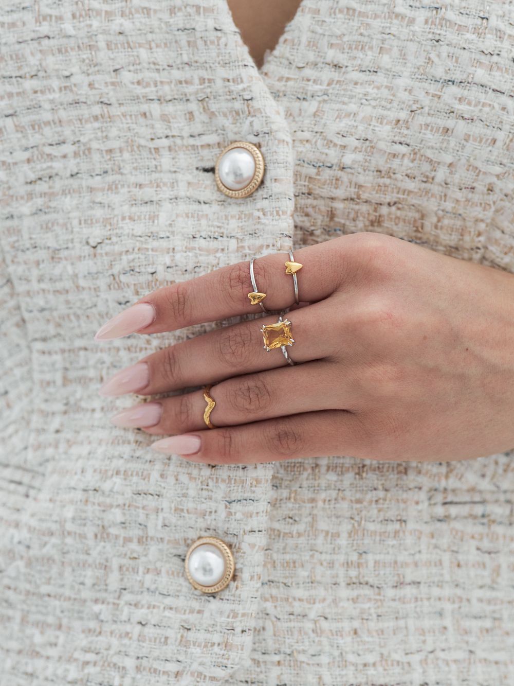 Кольцо Love in биколор